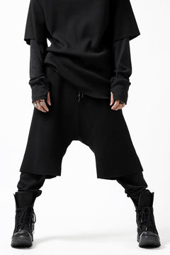 Load image into Gallery viewer, FIRST AID TO THE INJURED WURICH LAYERED PANT / WAFFEL + RIB JERSEY (BLACK)
