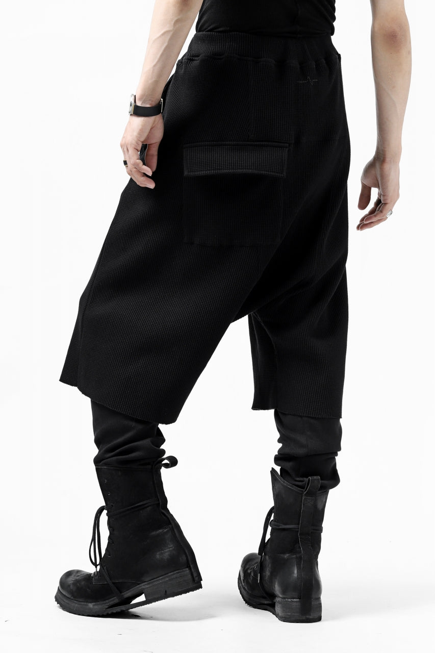 Load image into Gallery viewer, FIRST AID TO THE INJURED WURICH LAYERED PANT / WAFFEL + RIB JERSEY (BLACK)