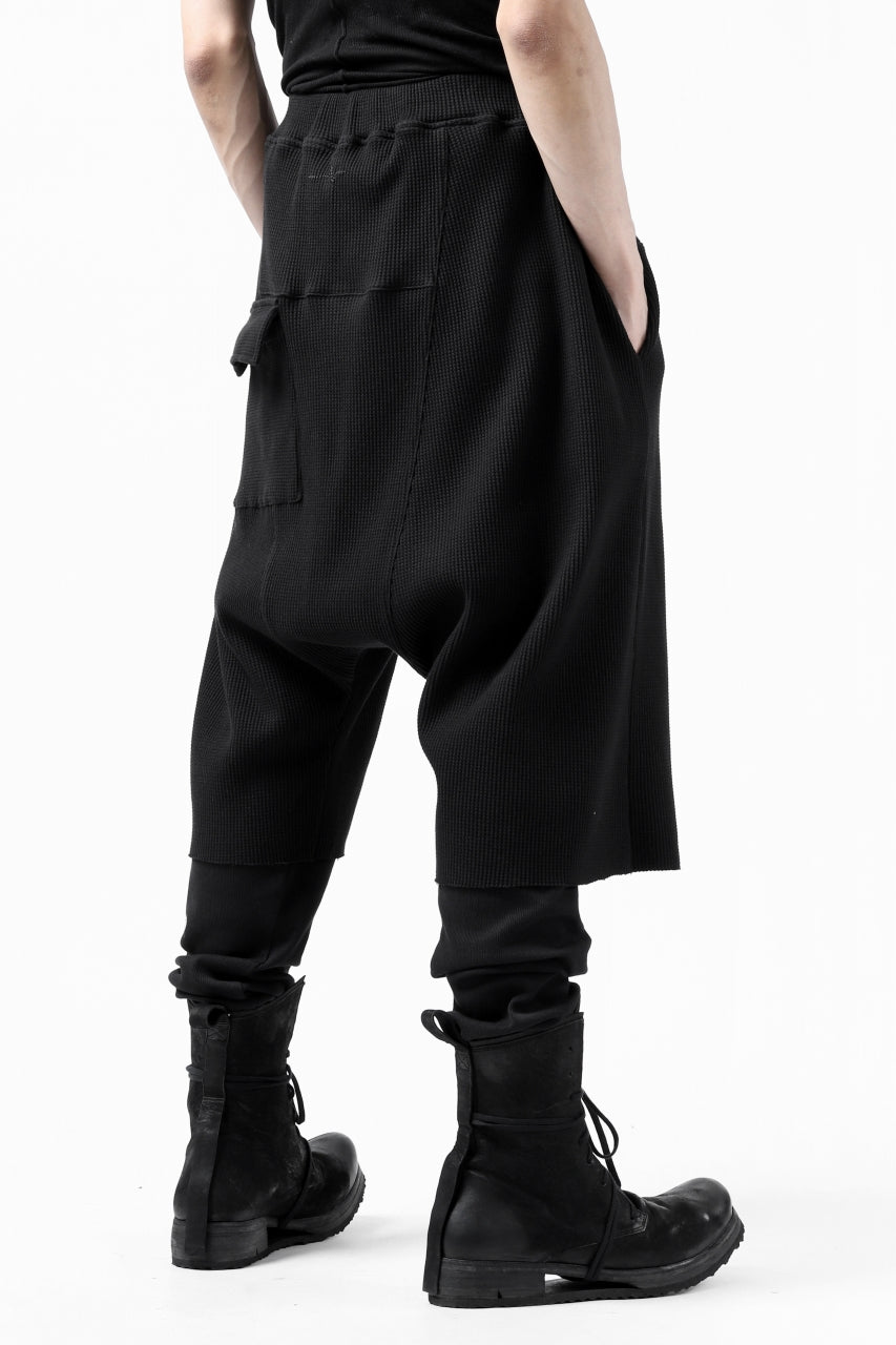 Load image into Gallery viewer, FIRST AID TO THE INJURED WURICH LAYERED PANT / WAFFEL + RIB JERSEY (BLACK)