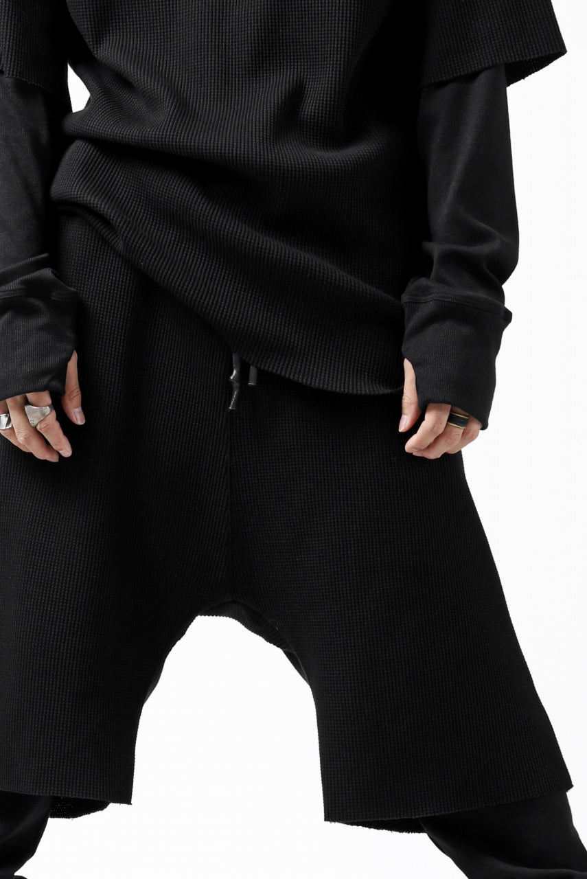 Load image into Gallery viewer, FIRST AID TO THE INJURED WURICH LAYERED PANT / WAFFEL + RIB JERSEY (BLACK)