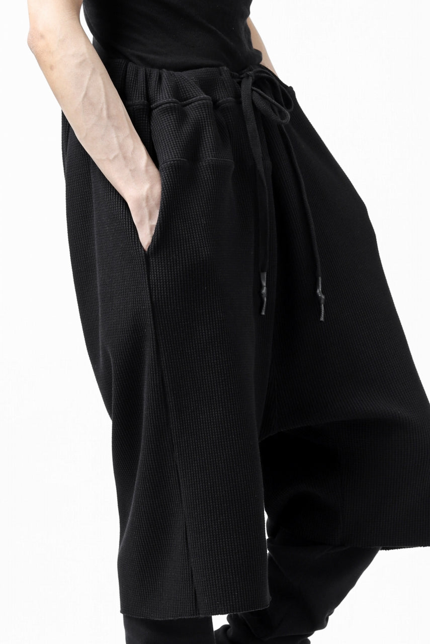 Load image into Gallery viewer, FIRST AID TO THE INJURED WURICH LAYERED PANT / WAFFEL + RIB JERSEY (BLACK)