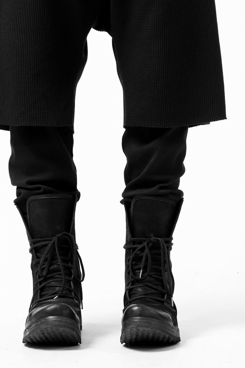 Load image into Gallery viewer, FIRST AID TO THE INJURED WURICH LAYERED PANT / WAFFEL + RIB JERSEY (BLACK)