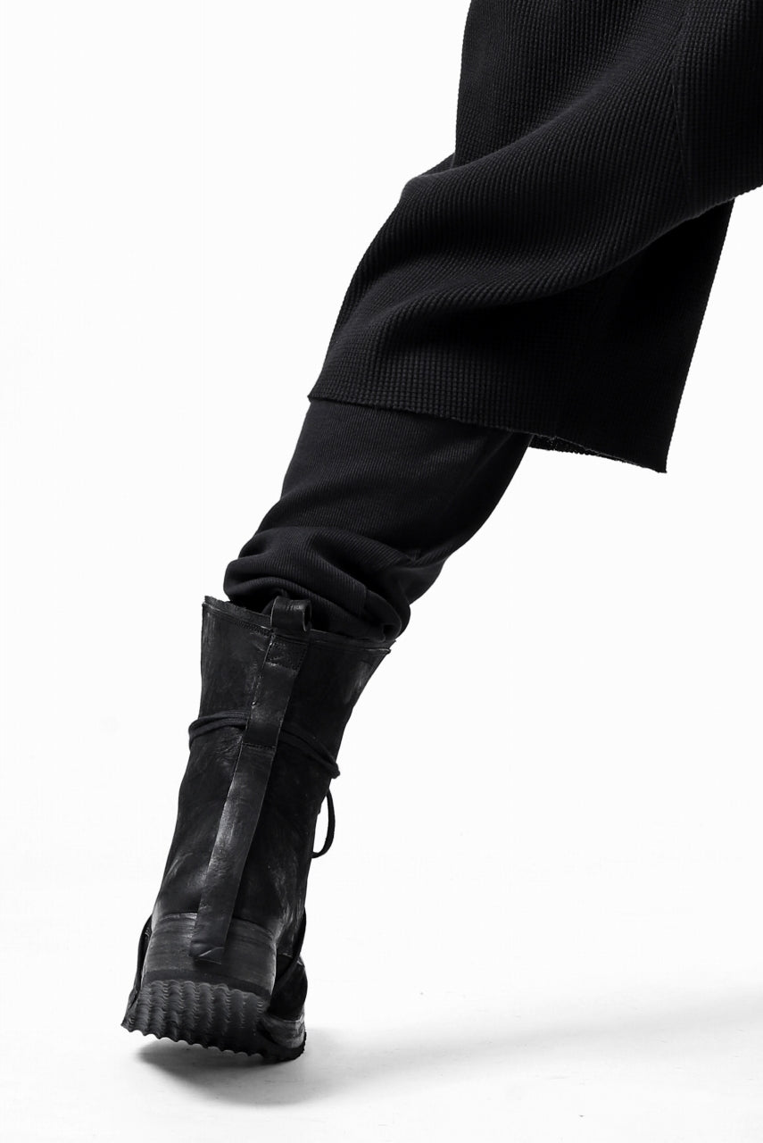 Load image into Gallery viewer, FIRST AID TO THE INJURED WURICH LAYERED PANT / WAFFEL + RIB JERSEY (BLACK)