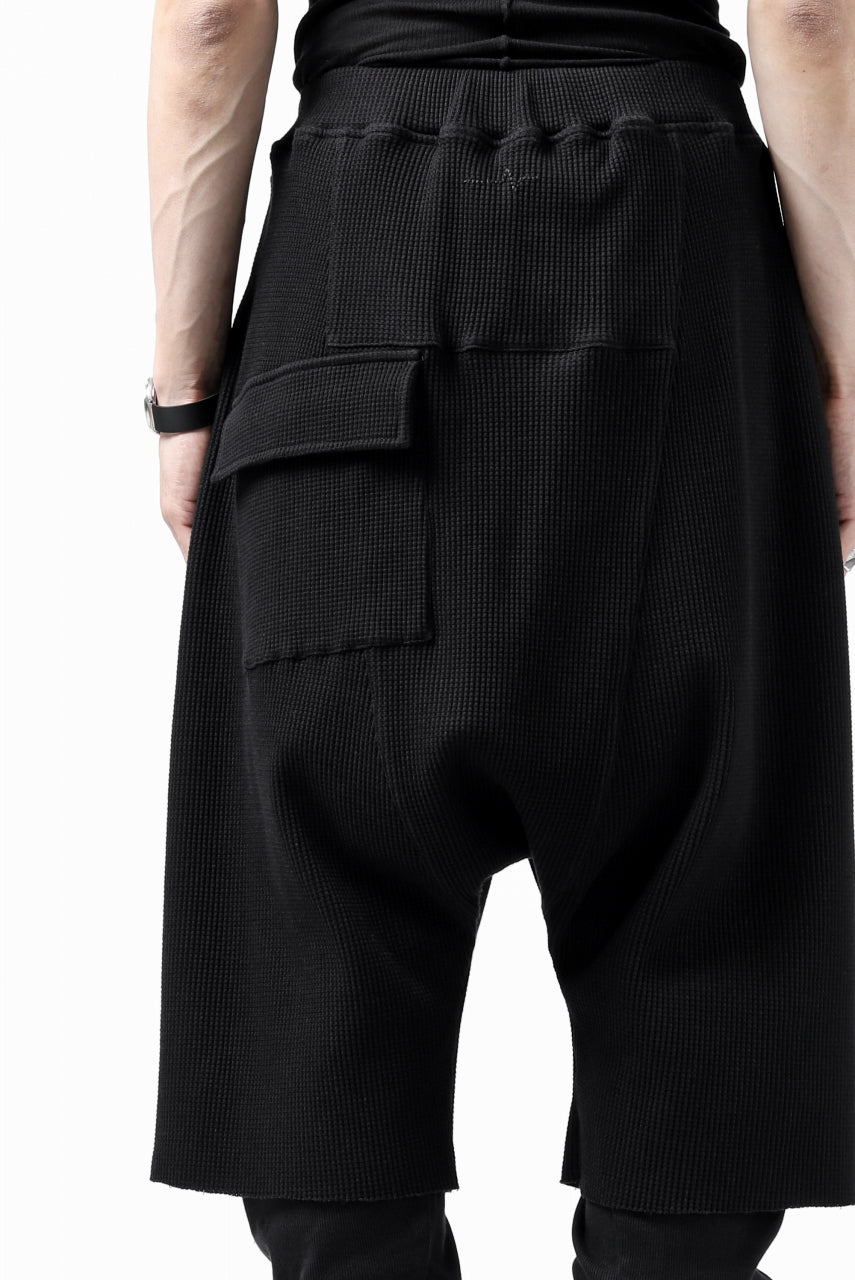 Load image into Gallery viewer, FIRST AID TO THE INJURED WURICH LAYERED PANT / WAFFEL + RIB JERSEY (BLACK)