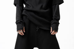 Load image into Gallery viewer, FIRST AID TO THE INJURED WURICH LAYERED PANT / WAFFEL + RIB JERSEY (BLACK)