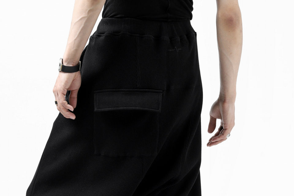 Load image into Gallery viewer, FIRST AID TO THE INJURED WURICH LAYERED PANT / WAFFEL + RIB JERSEY (BLACK)