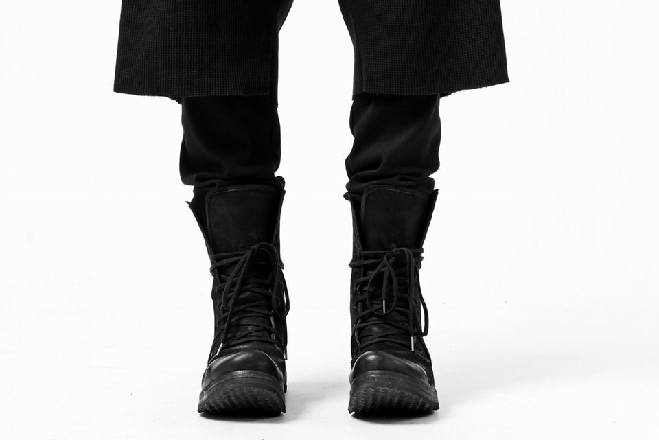 Load image into Gallery viewer, FIRST AID TO THE INJURED WURICH LAYERED PANT / WAFFEL + RIB JERSEY (BLACK)