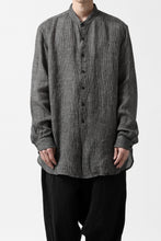 画像をギャラリービューアに読み込む, COLINA GRANPA SHIRT / LINEN TWEED (BLACK)