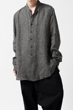 画像をギャラリービューアに読み込む, COLINA GRANPA SHIRT / LINEN TWEED (BLACK)