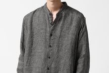 画像をギャラリービューアに読み込む, COLINA GRANPA SHIRT / LINEN TWEED (BLACK)