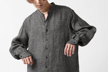 画像をギャラリービューアに読み込む, COLINA GRANPA SHIRT / LINEN TWEED (BLACK)