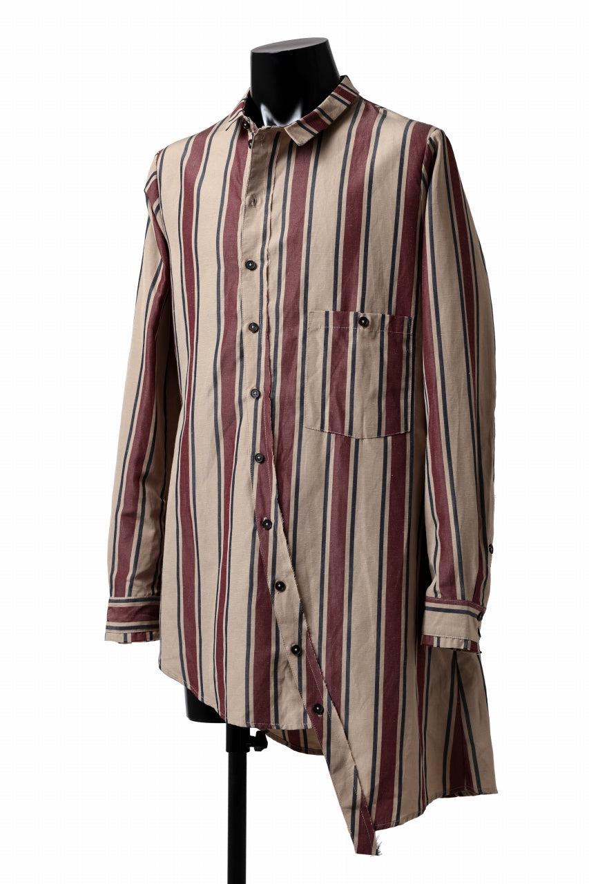 画像をギャラリービューアに読み込む, Aleksandr Manamis Asymmetry Shirt (STRIPE)