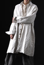 画像をギャラリービューアに読み込む, YUTA MATSUOKA shirt-coat / washed cotton linen stripe (off white)