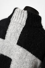 画像をギャラリービューアに読み込む, thomkrom HIGH COLLAR KNIT PULLOVER / ALPACA WOOL (LIGHT GREY x BLACK)