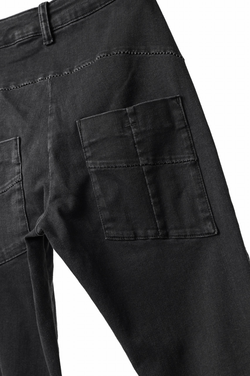 Load image into Gallery viewer, thomkrom SKINNY TROUSERS with SCAR STITCH / STRETCH DENIM (DARK GREY)
