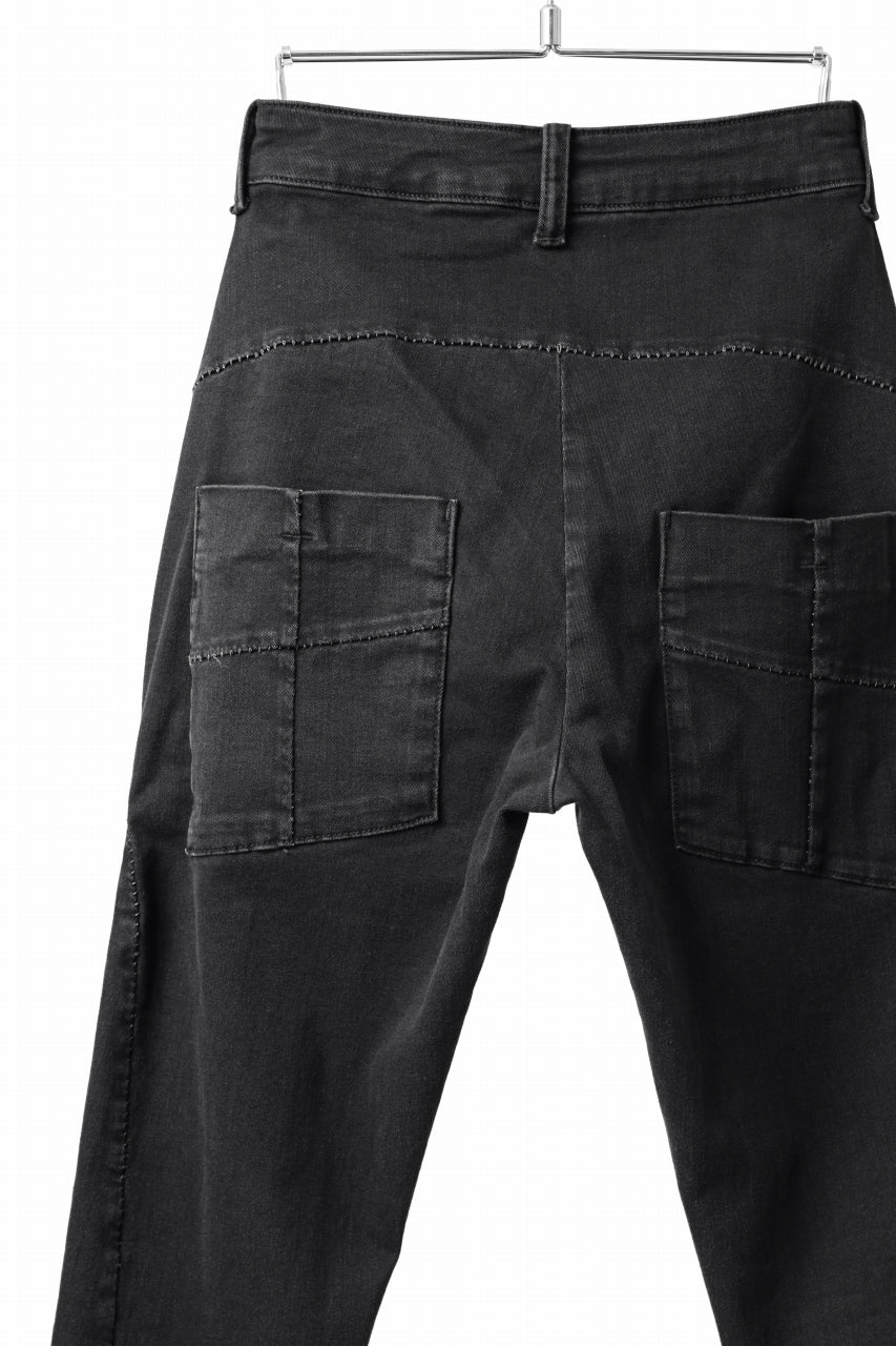 Load image into Gallery viewer, thomkrom SKINNY TROUSERS with SCAR STITCH / STRETCH DENIM (DARK GREY)