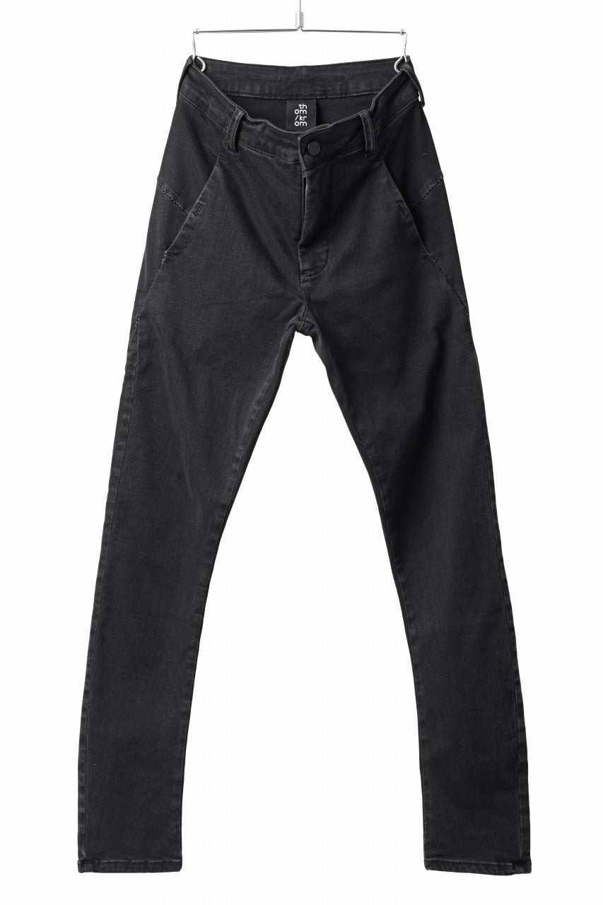 Load image into Gallery viewer, thomkrom SKINNY TROUSERS with SCAR STITCH / STRETCH DENIM (DARK GREY)