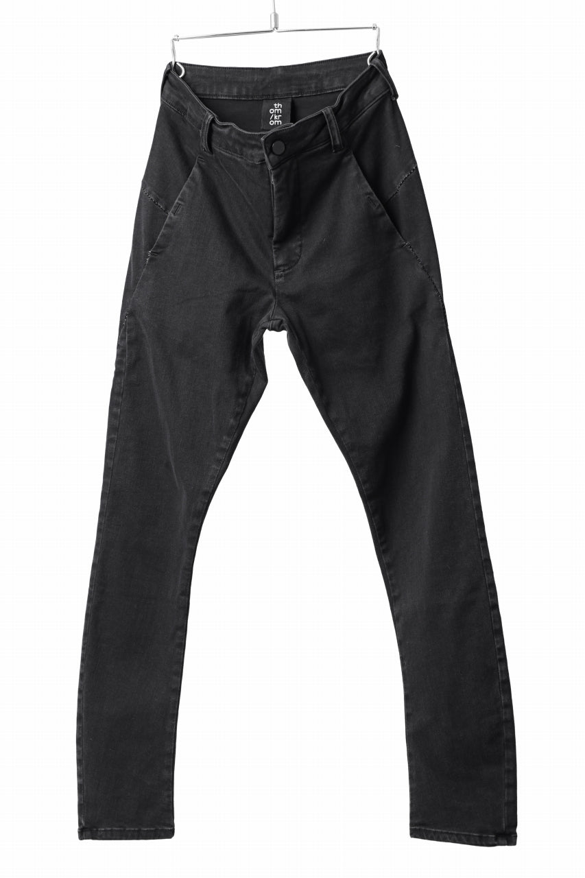 Load image into Gallery viewer, thomkrom SKINNY TROUSERS with SCAR STITCH / STRETCH DENIM (DARK GREY)
