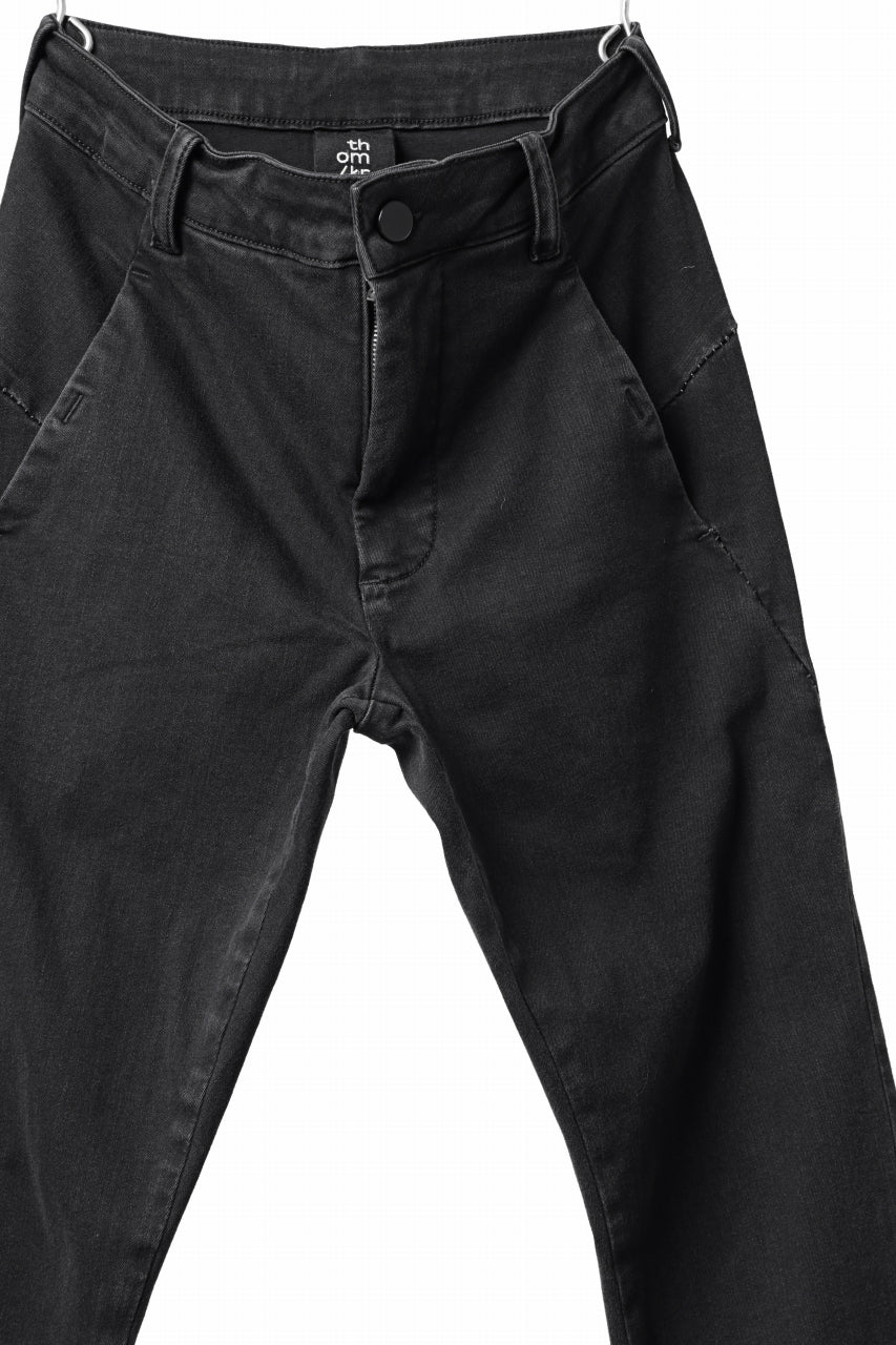 Load image into Gallery viewer, thomkrom SKINNY TROUSERS with SCAR STITCH / STRETCH DENIM (DARK GREY)