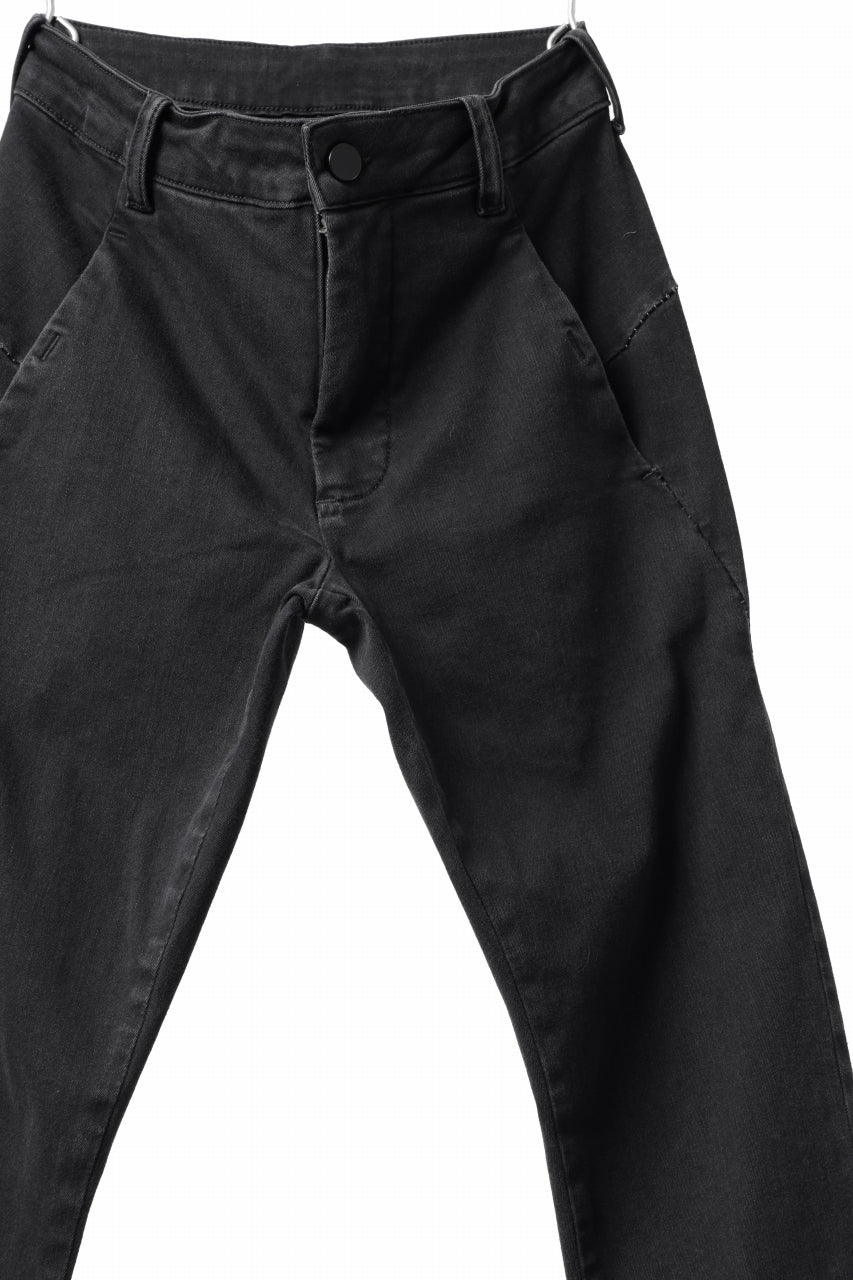 Load image into Gallery viewer, thomkrom SKINNY TROUSERS with SCAR STITCH / STRETCH DENIM (DARK GREY)