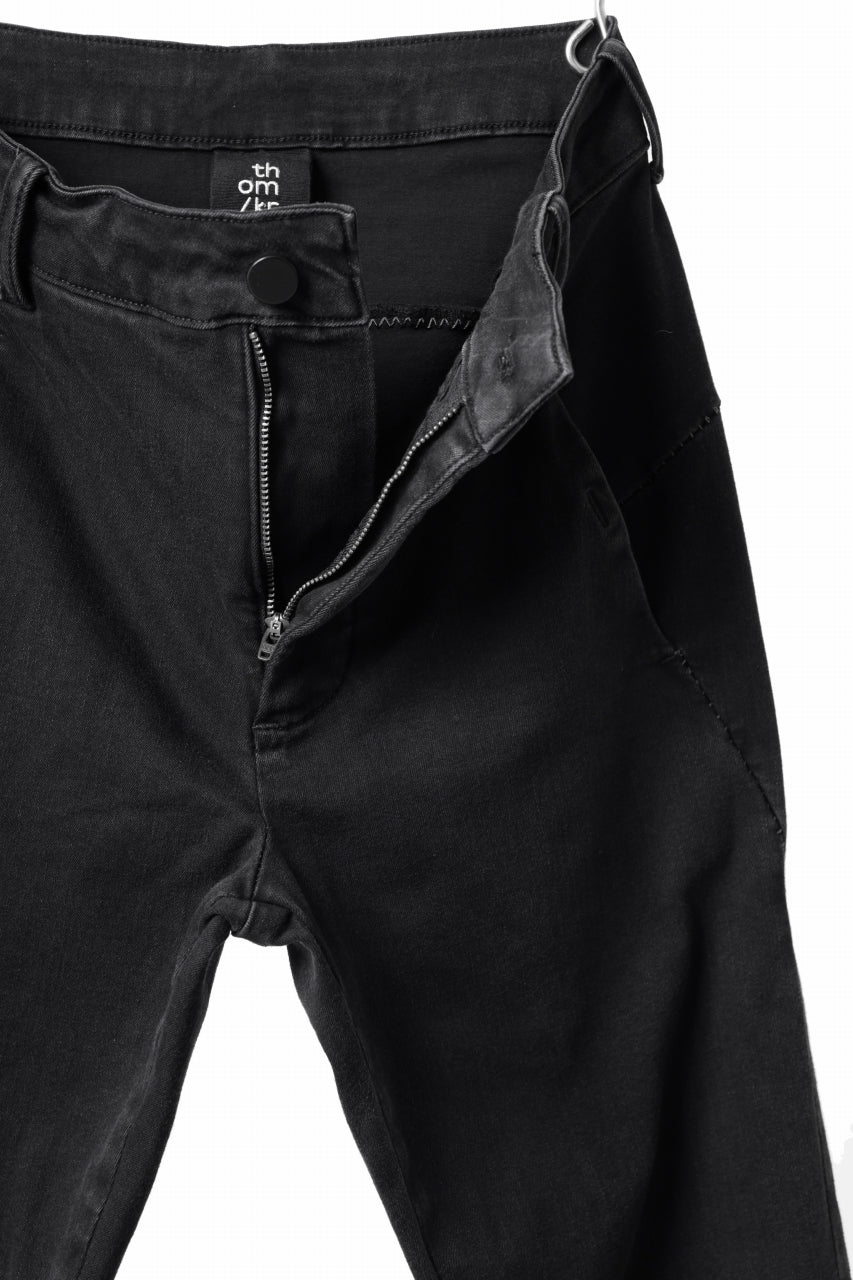 Load image into Gallery viewer, thomkrom SKINNY TROUSERS with SCAR STITCH / STRETCH DENIM (DARK GREY)