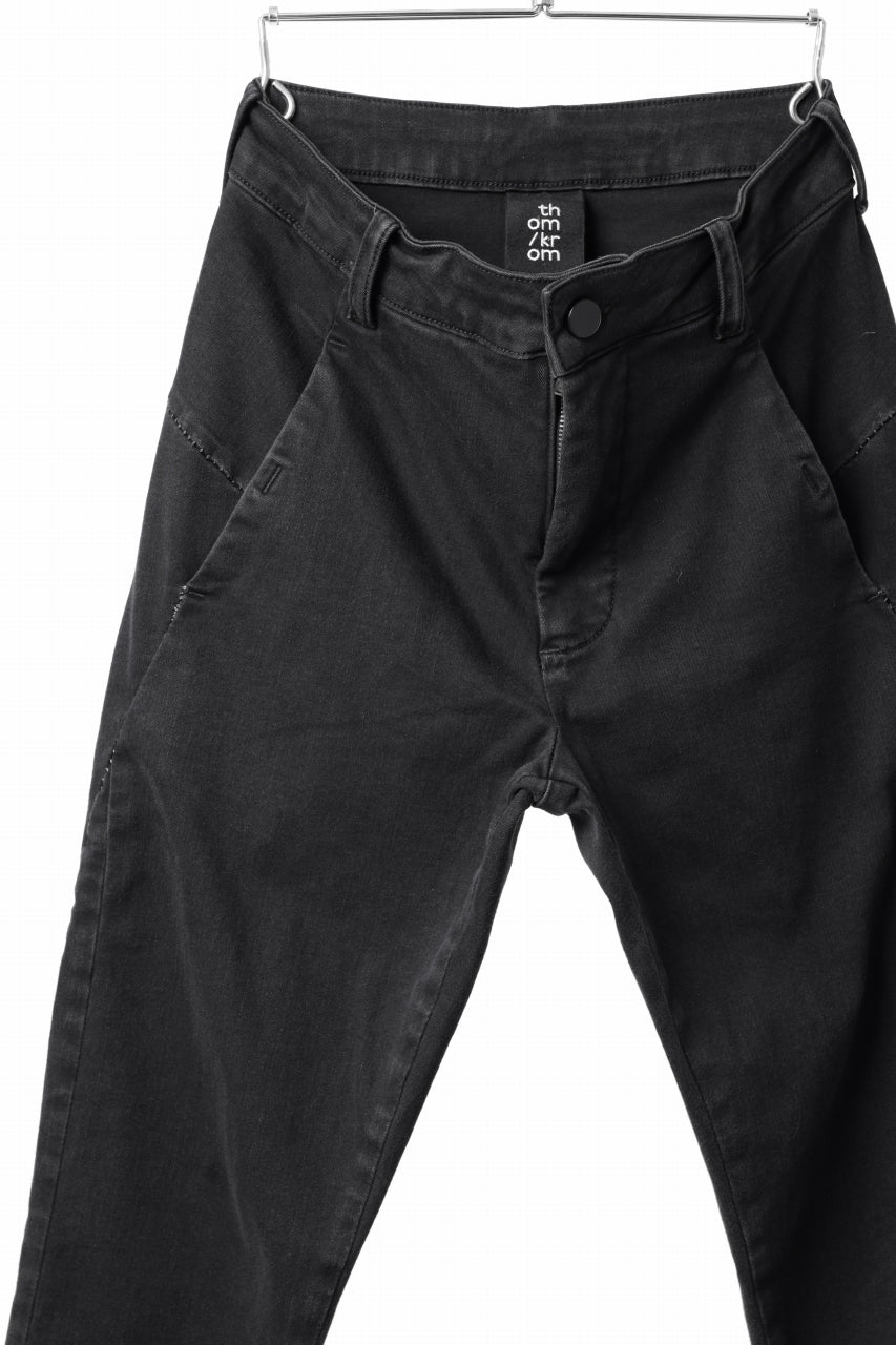 Load image into Gallery viewer, thomkrom SKINNY TROUSERS with SCAR STITCH / STRETCH DENIM (DARK GREY)