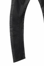 Load image into Gallery viewer, thomkrom SKINNY TROUSERS with CONTRAST SCAR STITCH / STRETCH DENIM (BLACK COATED)