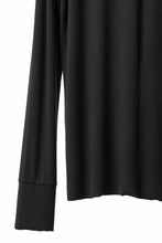 画像をギャラリービューアに読み込む, thomkrom ROUND NECK TOPS / STRETCH MIXED-UP RIB (BLACK)