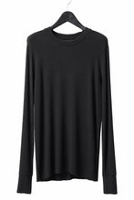 画像をギャラリービューアに読み込む, thomkrom ROUND NECK TOPS / STRETCH MIXED-UP RIB (BLACK)