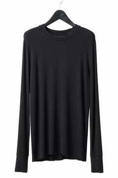 画像をギャラリービューアに読み込む, thomkrom ROUND NECK TOPS / STRETCH MIXED-UP RIB (BLACK)