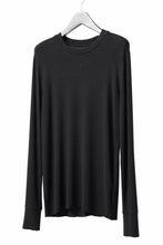 画像をギャラリービューアに読み込む, thomkrom ROUND NECK TOPS / STRETCH MIXED-UP RIB (BLACK)