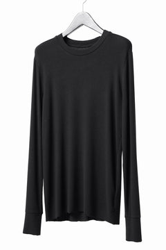 画像をギャラリービューアに読み込む, thomkrom ROUND NECK TOPS / STRETCH MIXED-UP RIB (BLACK)