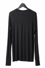 画像をギャラリービューアに読み込む, thomkrom ROUND NECK TOPS / STRETCH MIXED-UP RIB (BLACK)