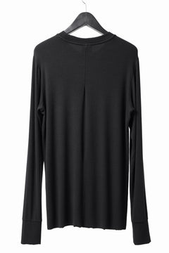 画像をギャラリービューアに読み込む, thomkrom ROUND NECK TOPS / STRETCH MIXED-UP RIB (BLACK)