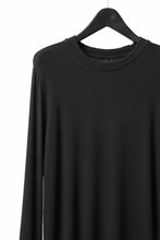 画像をギャラリービューアに読み込む, thomkrom ROUND NECK TOPS / STRETCH MIXED-UP RIB (BLACK)