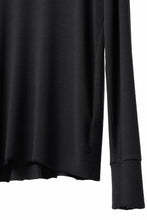 画像をギャラリービューアに読み込む, thomkrom ROUND NECK TOPS / STRETCH MIXED-UP RIB (BLACK)