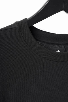 画像をギャラリービューアに読み込む, thomkrom ROUND NECK TOPS / STRETCH MIXED-UP RIB (BLACK)