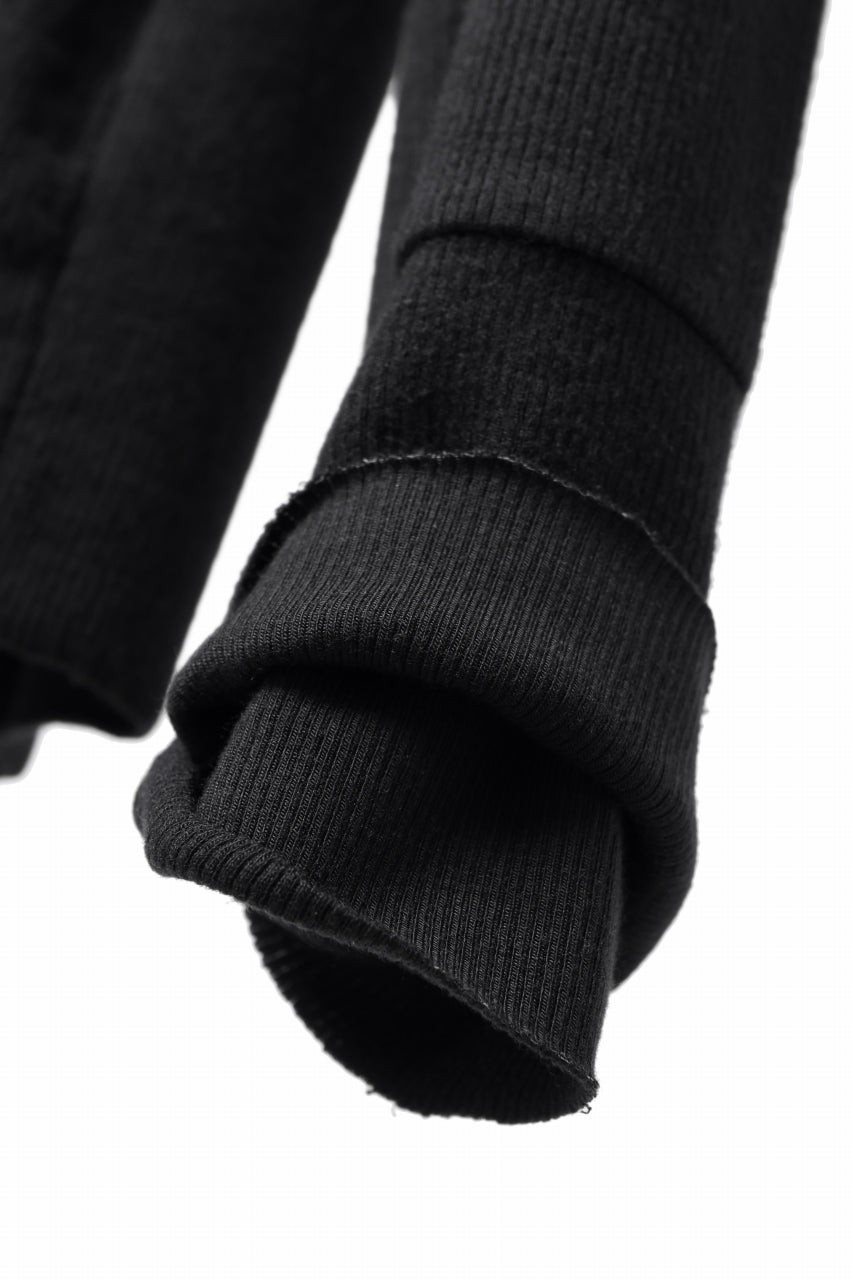 画像をギャラリービューアに読み込む, thomkrom ROUND NECK TOPS / STRETCH MIXED-UP RIB (BLACK)