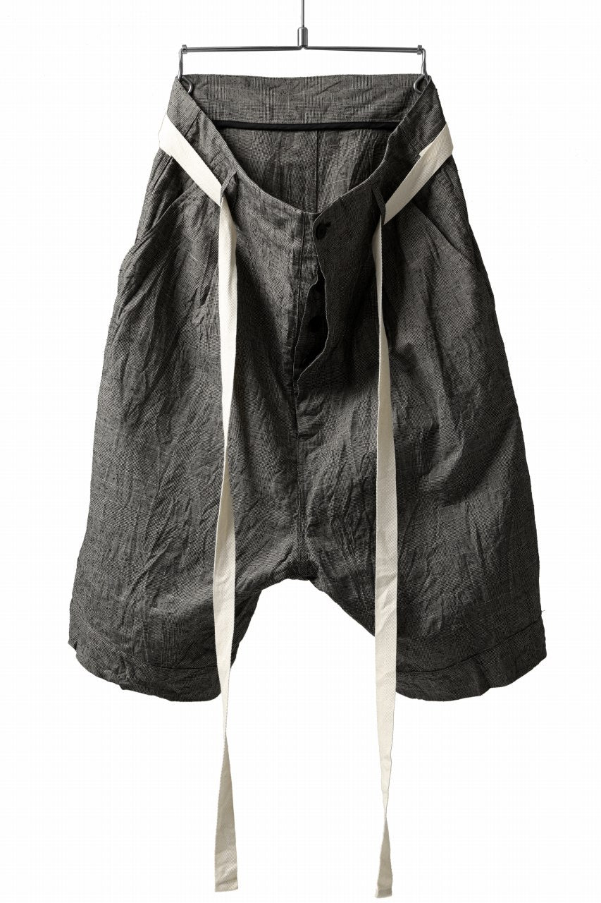 画像をギャラリービューアに読み込む, KLASICA GERALD LOW CROTCH SHORT TROUSERS / ORIGINAL PONGEE NEP (GLEN CHECK)