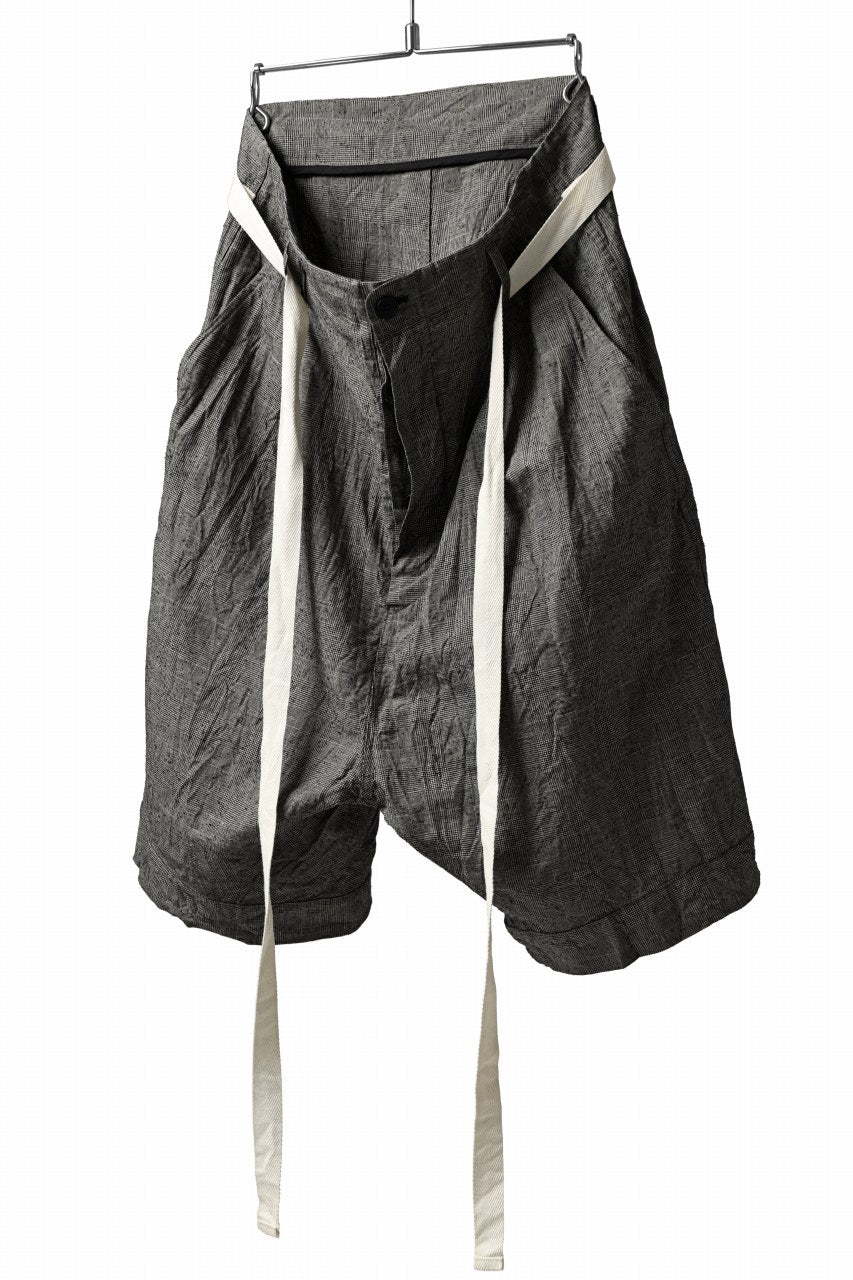 画像をギャラリービューアに読み込む, KLASICA GERALD LOW CROTCH SHORT TROUSERS / ORIGINAL PONGEE NEP (GLEN CHECK)