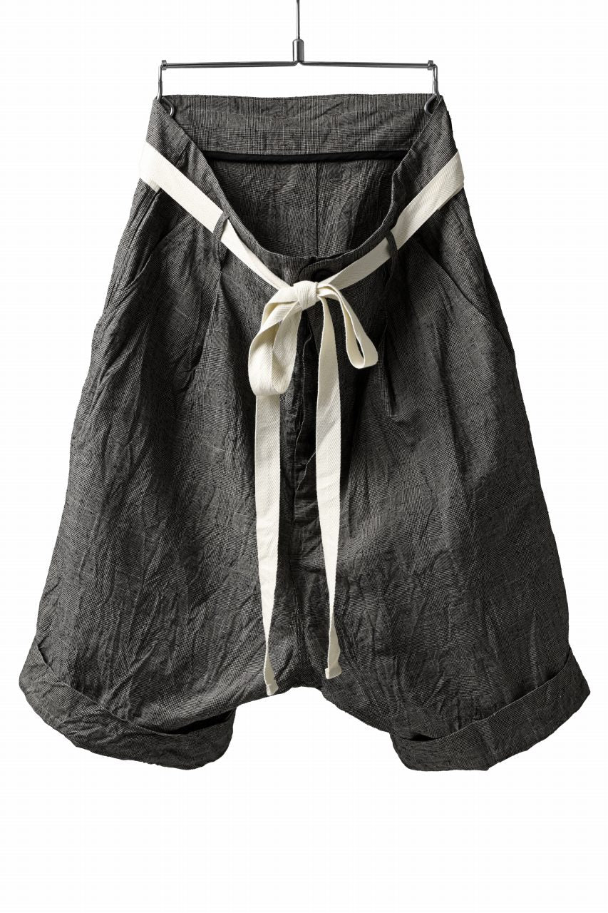 画像をギャラリービューアに読み込む, KLASICA GERALD LOW CROTCH SHORT TROUSERS / ORIGINAL PONGEE NEP (GLEN CHECK)