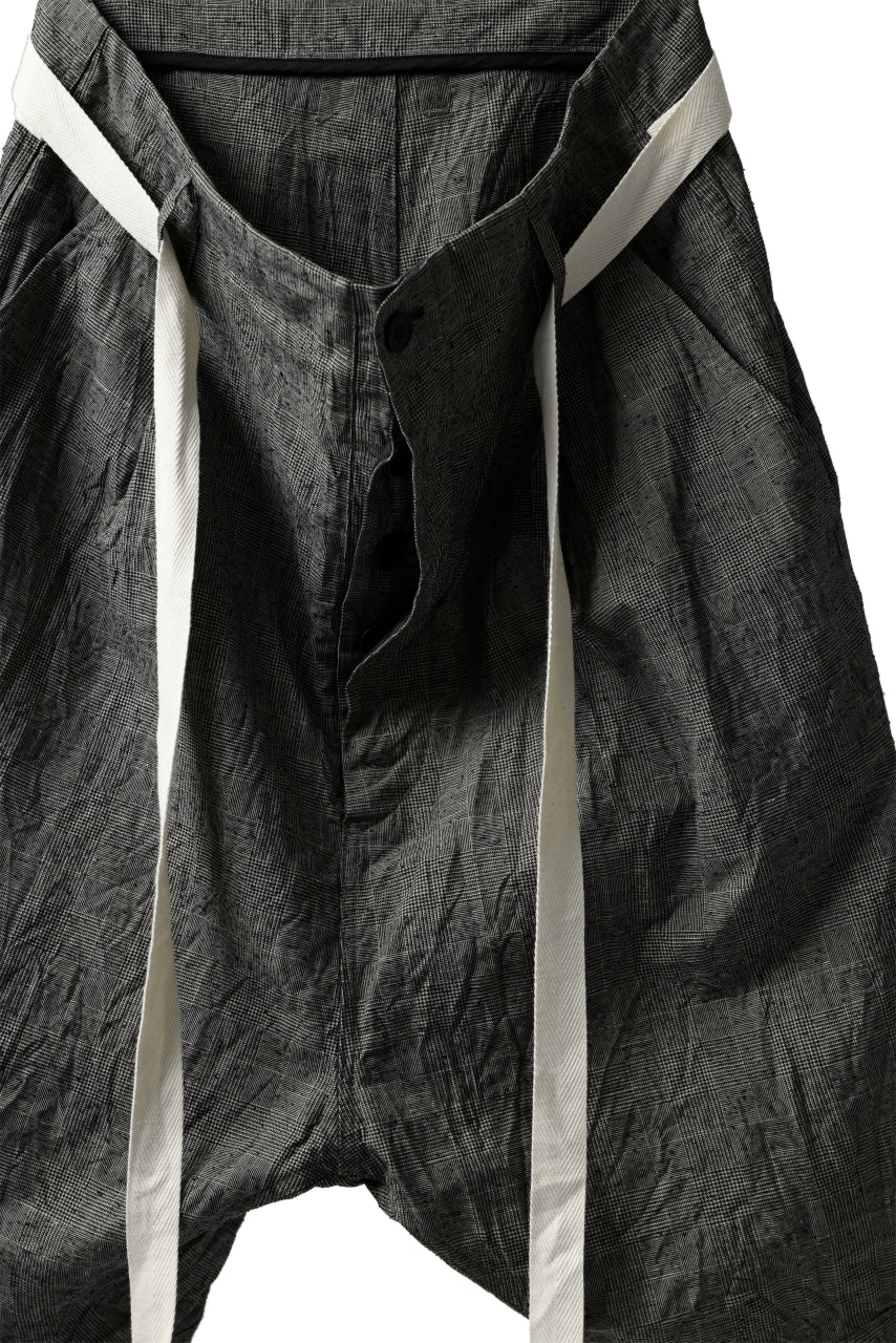 画像をギャラリービューアに読み込む, KLASICA GERALD LOW CROTCH SHORT TROUSERS / ORIGINAL PONGEE NEP (GLEN CHECK)