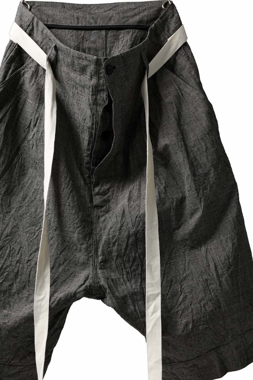 画像をギャラリービューアに読み込む, KLASICA GERALD LOW CROTCH SHORT TROUSERS / ORIGINAL PONGEE NEP (GLEN CHECK)