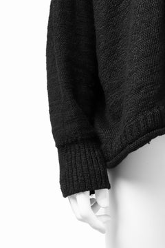 画像をギャラリービューアに読み込む, KLASICA PYKE LOOSE KNIT PULLOVER / LINEN ROVING 5G (BLACK)