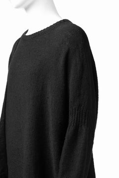 画像をギャラリービューアに読み込む, KLASICA PYKE LOOSE KNIT PULLOVER / LINEN ROVING 5G (BLACK)