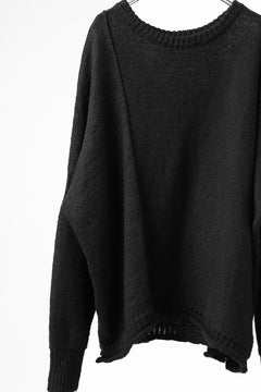 画像をギャラリービューアに読み込む, KLASICA PYKE LOOSE KNIT PULLOVER / LINEN ROVING 5G (BLACK)