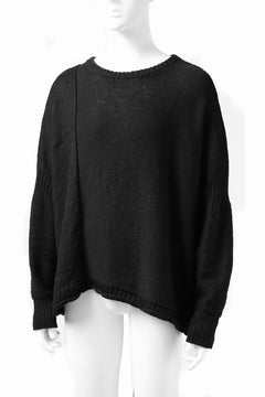 画像をギャラリービューアに読み込む, KLASICA PYKE LOOSE KNIT PULLOVER / LINEN ROVING 5G (BLACK)