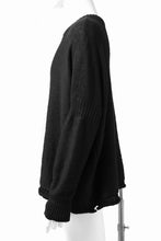 画像をギャラリービューアに読み込む, KLASICA PYKE LOOSE KNIT PULLOVER / LINEN ROVING 5G (BLACK)