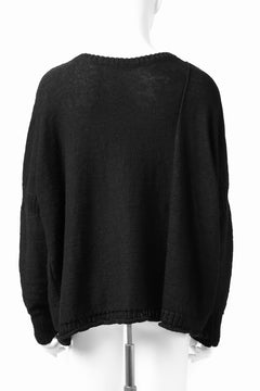 画像をギャラリービューアに読み込む, KLASICA PYKE LOOSE KNIT PULLOVER / LINEN ROVING 5G (BLACK)