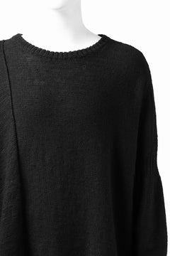 画像をギャラリービューアに読み込む, KLASICA PYKE LOOSE KNIT PULLOVER / LINEN ROVING 5G (BLACK)